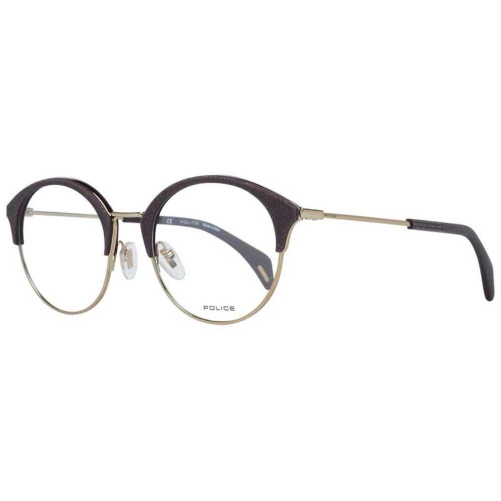 Police PL751J Round Eyeglae Women Purple Frames
